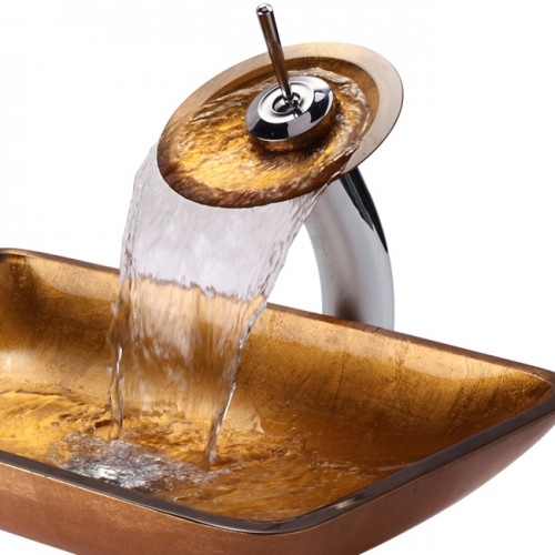 GVR-210-RE Накладная раковина на столешницу  прямоугольная Krausru  - Вид №4