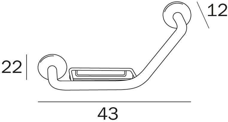 INDA® Ручка для ванной из металла  A36920  - Вид №1