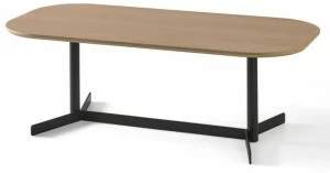 Kendo Mobiliario Низкий прямоугольный журнальный столик из стали и дерева  Hélix-26