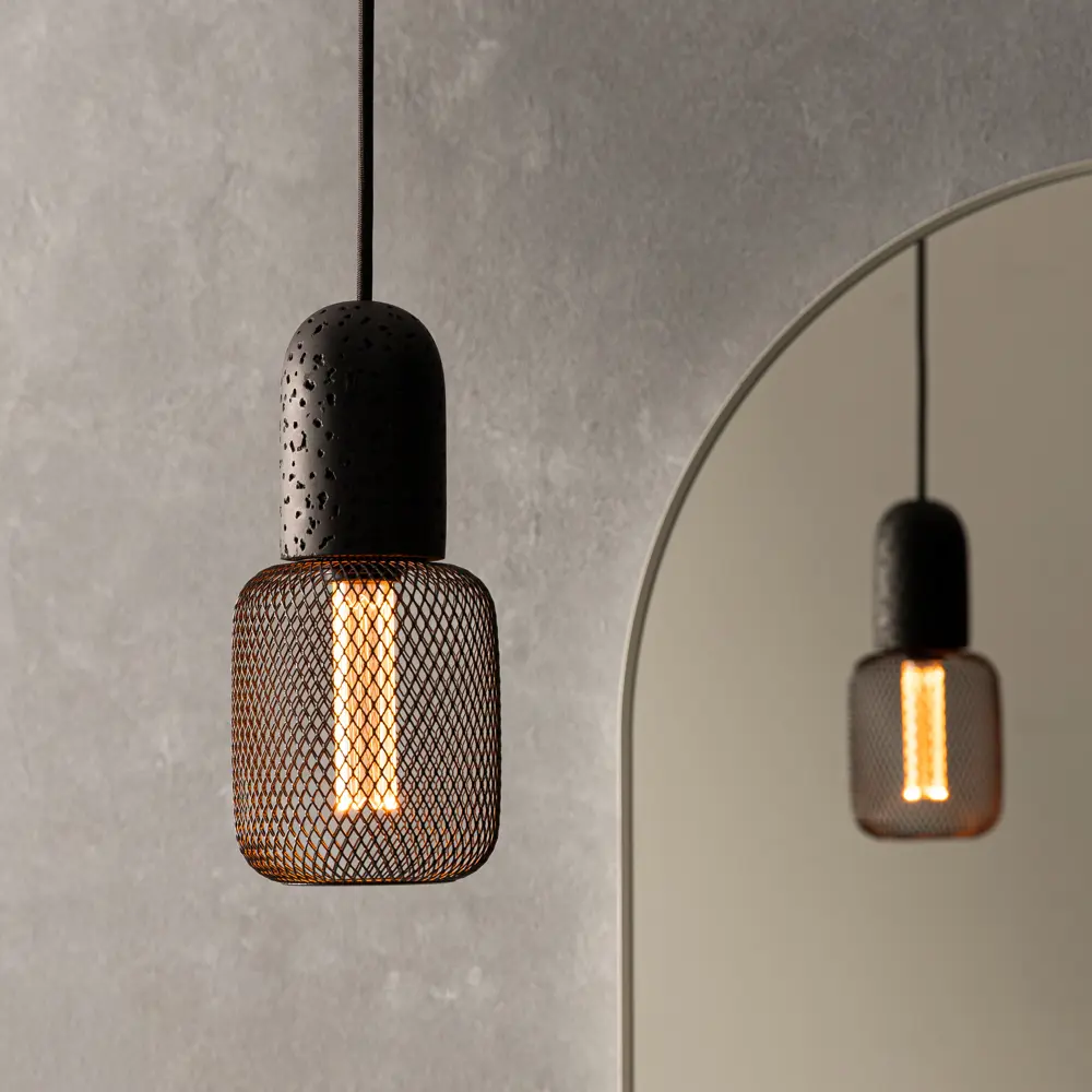 Подвесной светильник INSPIRE Rood с цементной текстурой, черный 82908111 STLM-0037802 - Вид №4