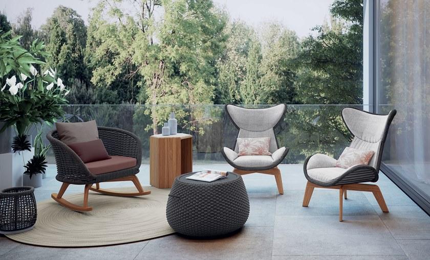 Atmosphera Садовое кресло-качалка из тика и акрила Ludo Lu.do - Вид №3