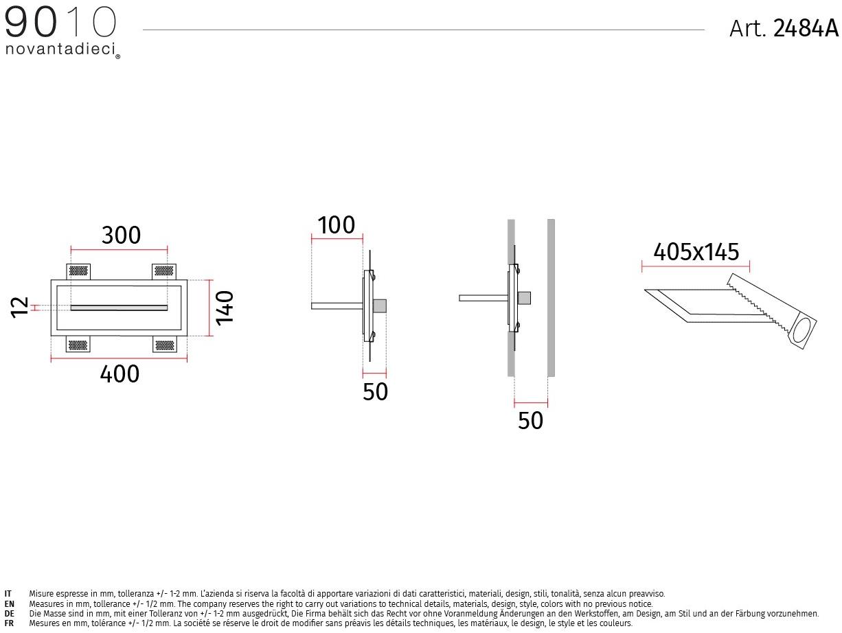 9010 novantadieci Встраиваемый настенный светильник из cristaly®  2484a  - Вид №2