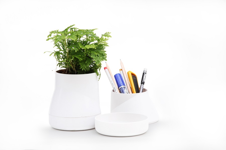 QLX20002-WH Горшок цветочный hill pot, большой, белый Qualy  - Вид №6