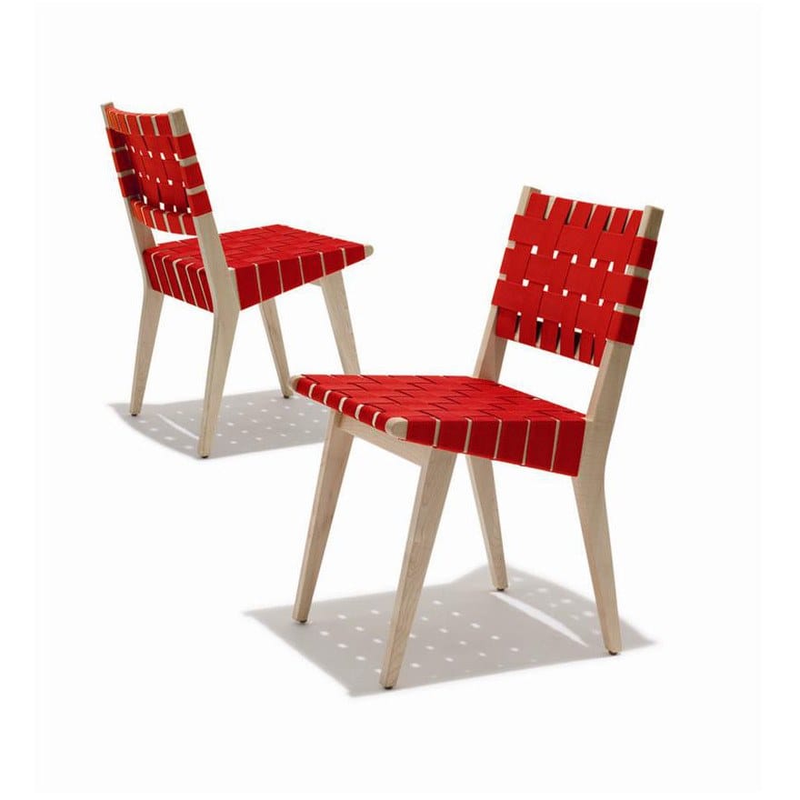 Деревянный стул с хлопковыми полосами Knoll Risom ARCH-00073263 - Вид №2