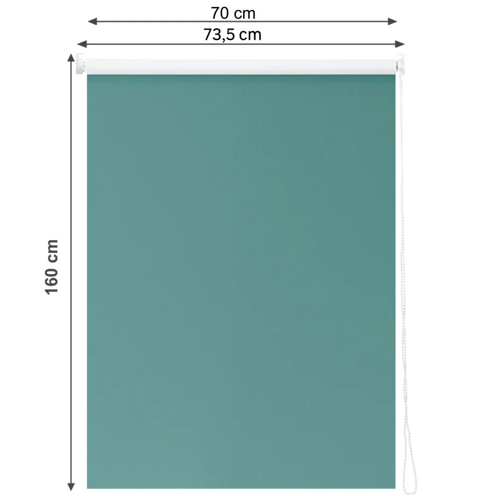 Штора рулонная блэкаут Inspire Santos 70x160 см бирюзовая Celadon 2 82692235 STLM-2016856 - Вид №8