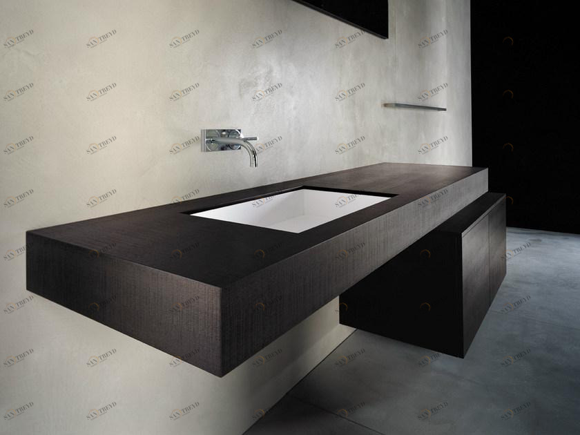 Moab80 Тумба под умывальник из кофейного дуба с дверцами Block2 sun-id-1475802