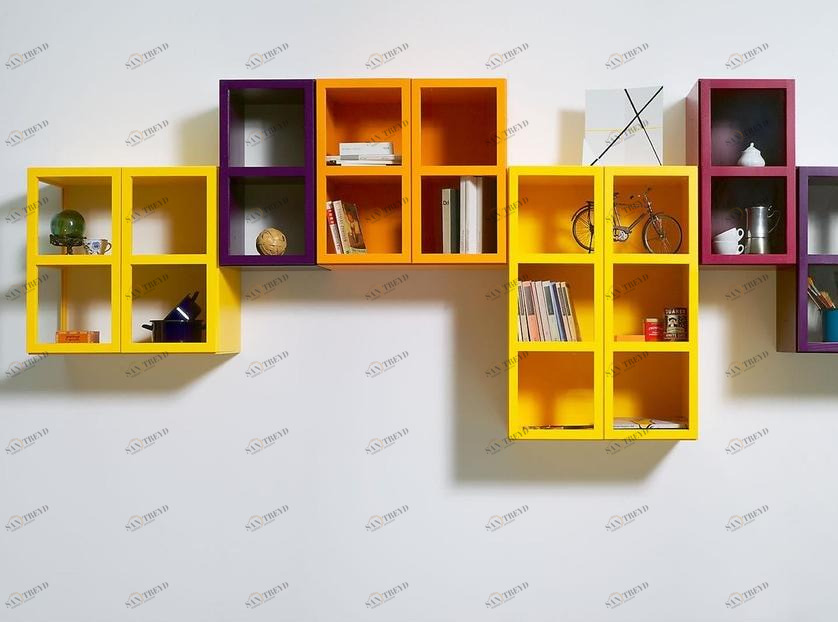 IFT Лакированный подвесной модульный книжный шкаф Book sun-id-1423648