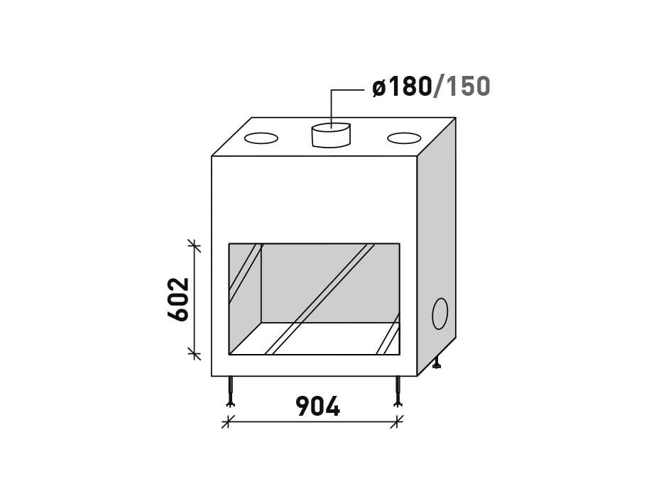 Закрытый дровяной камин Metalfire OPTIMUM 900-60 WHE 1SC ARCH-00121739 - Вид №13