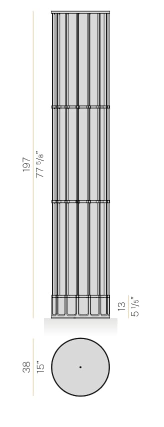 Напольная лампа из алюминия и стекла Panzeri Рим ARCH-00130929 - Вид №4