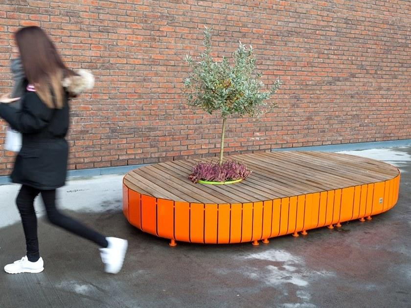 VESTRE Скамья из стали и дерева без спинки Stripes sun-id-1467434 - Вид №5