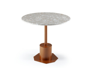 Круглый стол из венецианского терраццо и металла