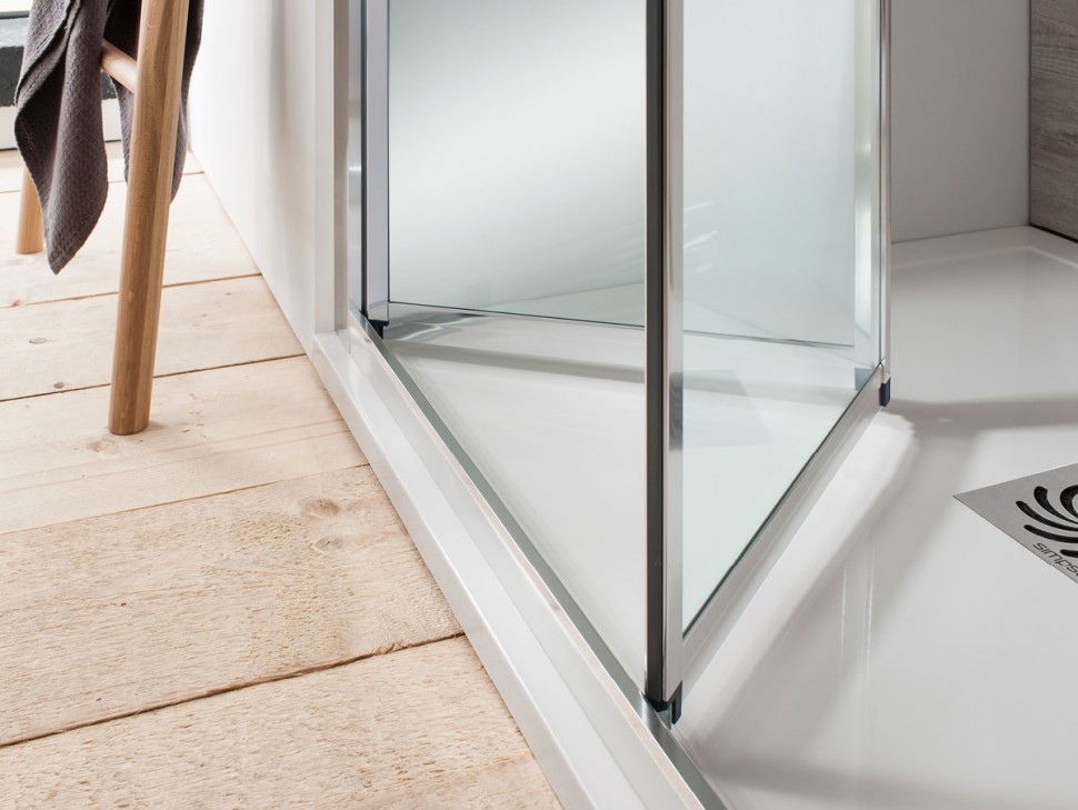 Дверь Bifold 900mm с боковым экраном 1000mm Britton Burlington EBFSC0900, ESPSC1000  - Вид №2