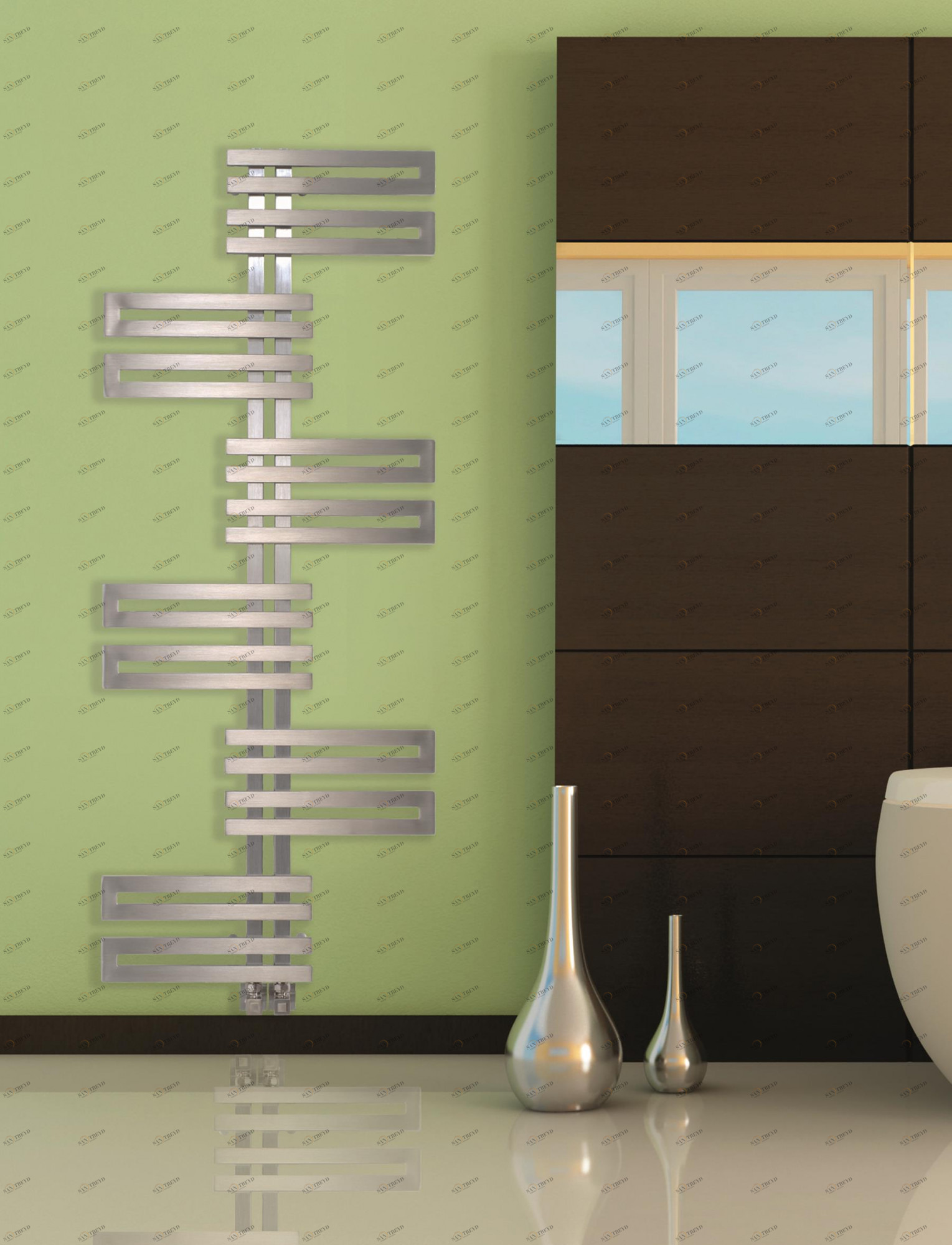 Полотенцесушитель Hammam CAMILLA Stainless steel  комбинированный; электрический или водяной Сталь 