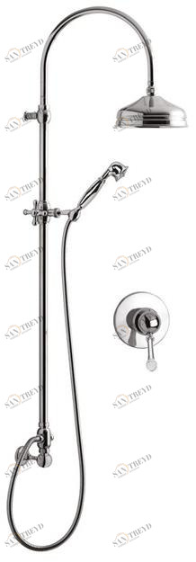 Rubinetteria Giulini Настенная душевая стойка с ручным душем Symphony 4315wc-s