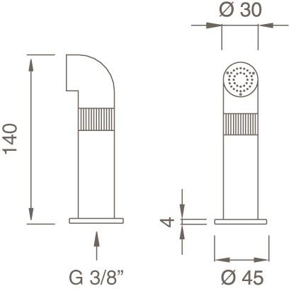 Ceadesign Душевая лейка из нержавеющей стали Cartesio Car 17 - Вид №2