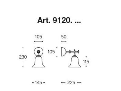 Стеклянный настенный светильник с фиксированной рукояткой Aldo Bernardi Caracoi ARCH-00041256 - Вид №2