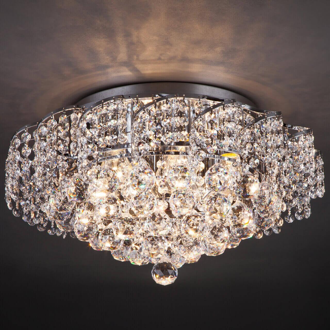 Потолочная люстра Eurosvet 16017/9 хром Strotskis EUROSVET ДИЗАЙНЕРСКИЕ, ШАРМ ХРОМ 00-3887114 Прозрачный;хром  - Вид №3