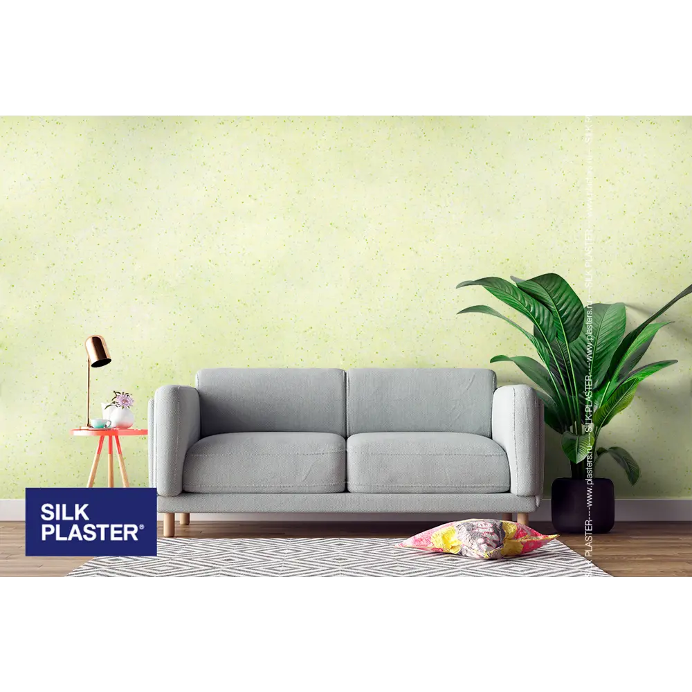 Жидкие обои SILK PLASTER Absolute лимонно-желтые для уютных интерьеров 82736081 STLM-0035103 - Вид №3