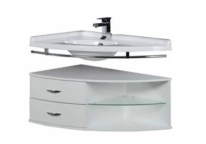 Тумба под раковину Aquanet Корнер 89 L белый (открытая)