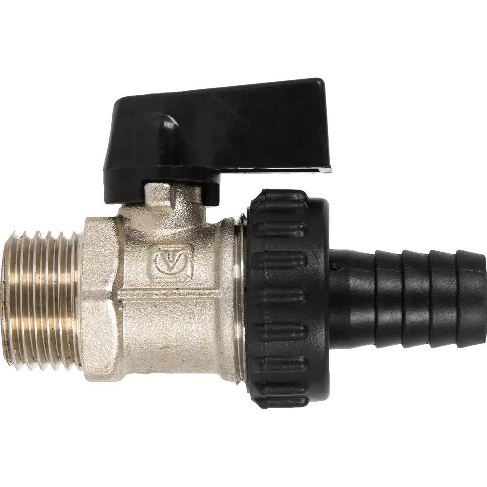 Клапан сливной Valtec 1/2" никелированная латунь, внутренняя-наружная резьба VT.430.N.04 STLM-2060617 - Вид №1