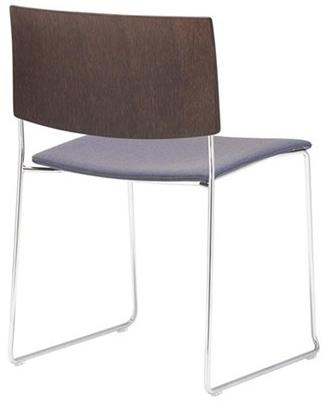 Andreu World Стул из дуба, штабелируемый салазками, со встроенной подушкой Sit Si1207 - Вид №2