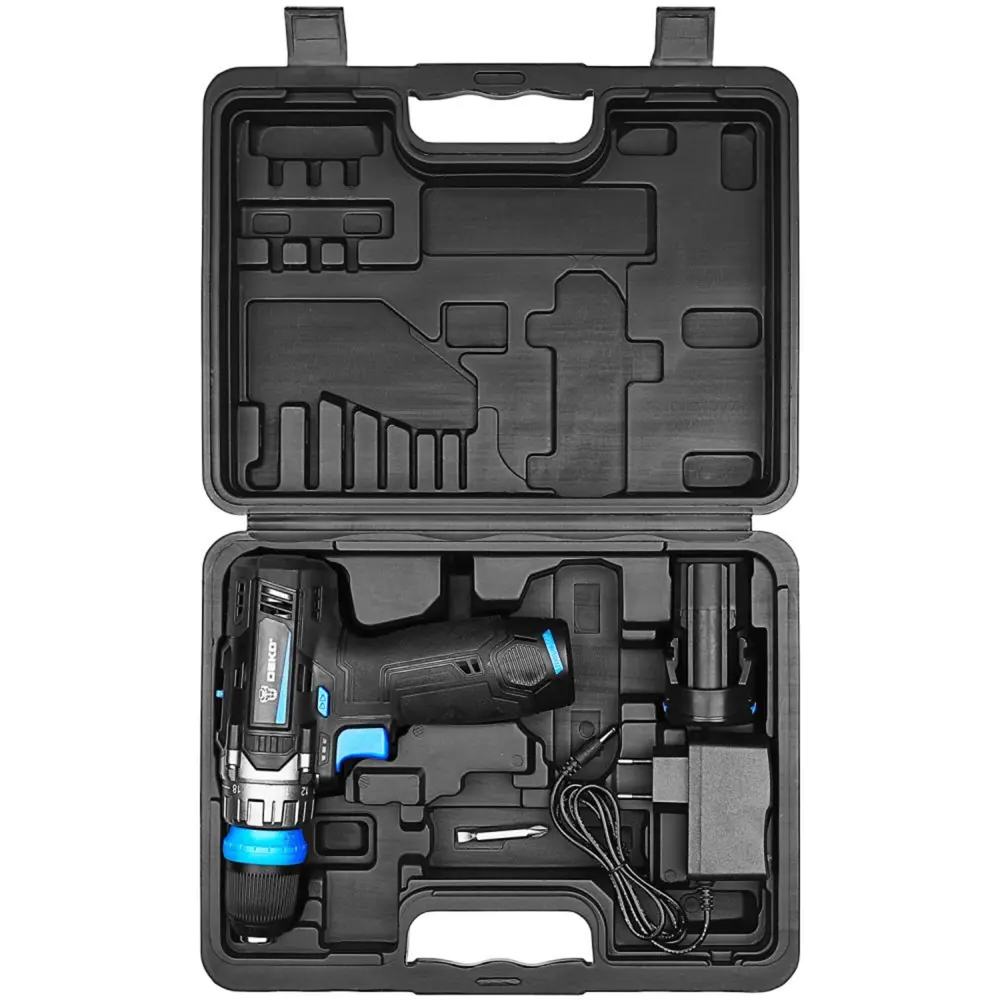 Аккумуляторная дрель-шуруповерт DEKO ZKCD12V PRO с кейсом и съемным патроном 89372014 STLM-1426067 - Вид №2
