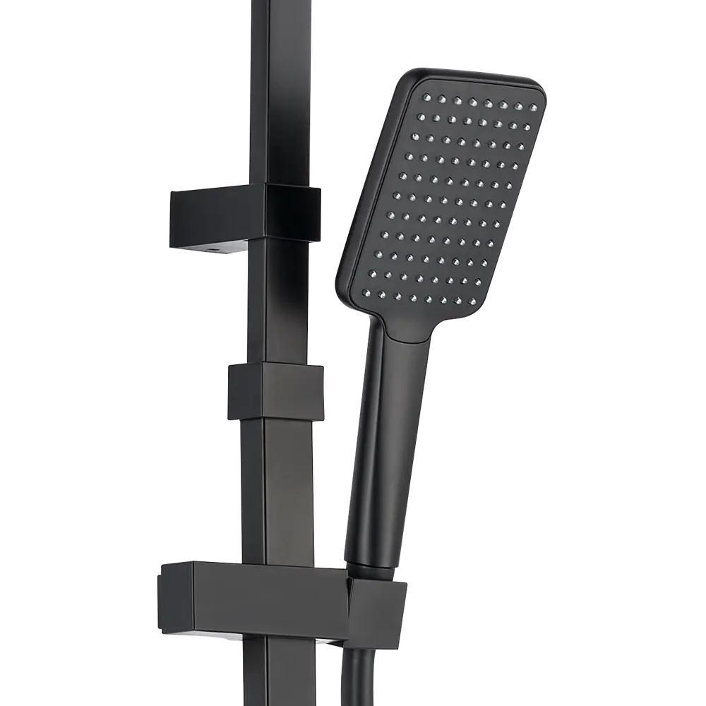 Душевая стойка Sensea Studio с верхним душем цвет черный 89198965 STLM-2199407  - Вид №10