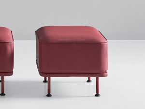 Прямоугольный пуф из ткани