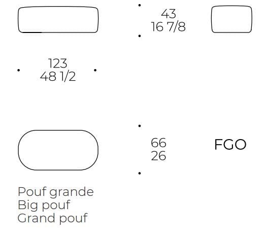 Прямоугольный пуф из ткани Liu Jo Living Collection ARCH-00036135 - Вид №5