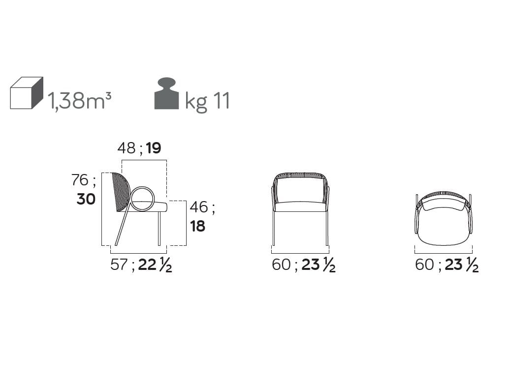 Садовый стул со встроенной подушкой Amura креольский ARCH-00151725 - Вид №9