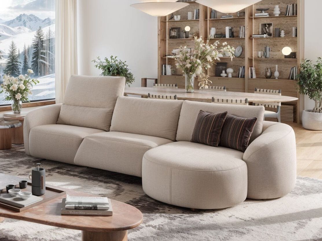 Тканевый диван с полуостровом Sofanella Санкт-Мориц ARCH-00070925 - Вид №5