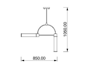 Металлический и стеклянный светодиодный подвесной светильник