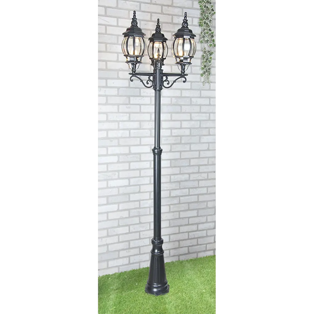 Столб уличный Elektrostandard «Classik» NLG99HL005, 3хЕ27х100 Вт, IP33, цвет чёрный 82000787 STLM-2003195 Santreyd  - Вид №3