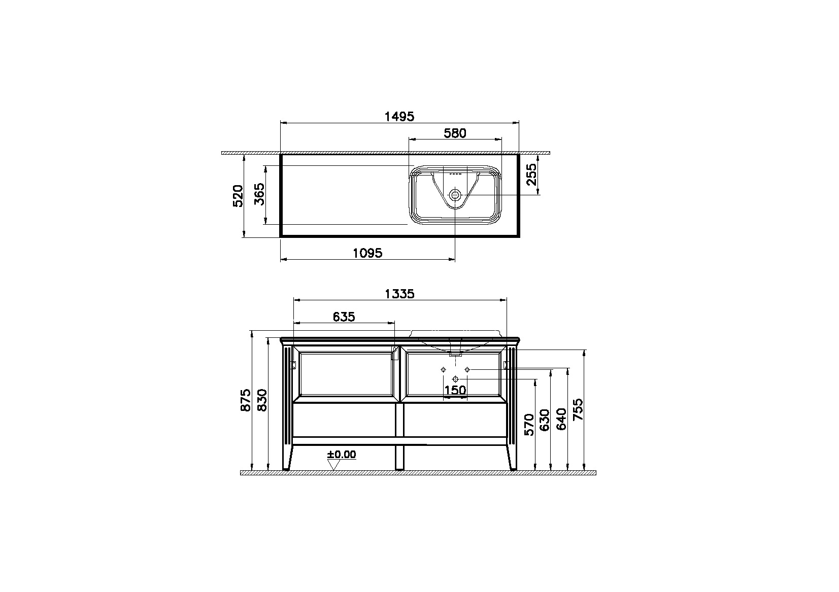 62207 Раковина Vitraglobal Valarte  - Вид №1