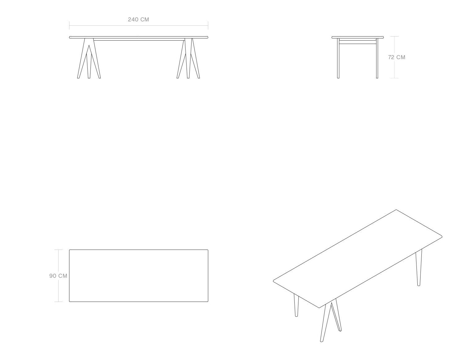Прямоугольный обеденный стол из тикового дерева Phantom Hands X + L ARCH-00117320 - Вид №9