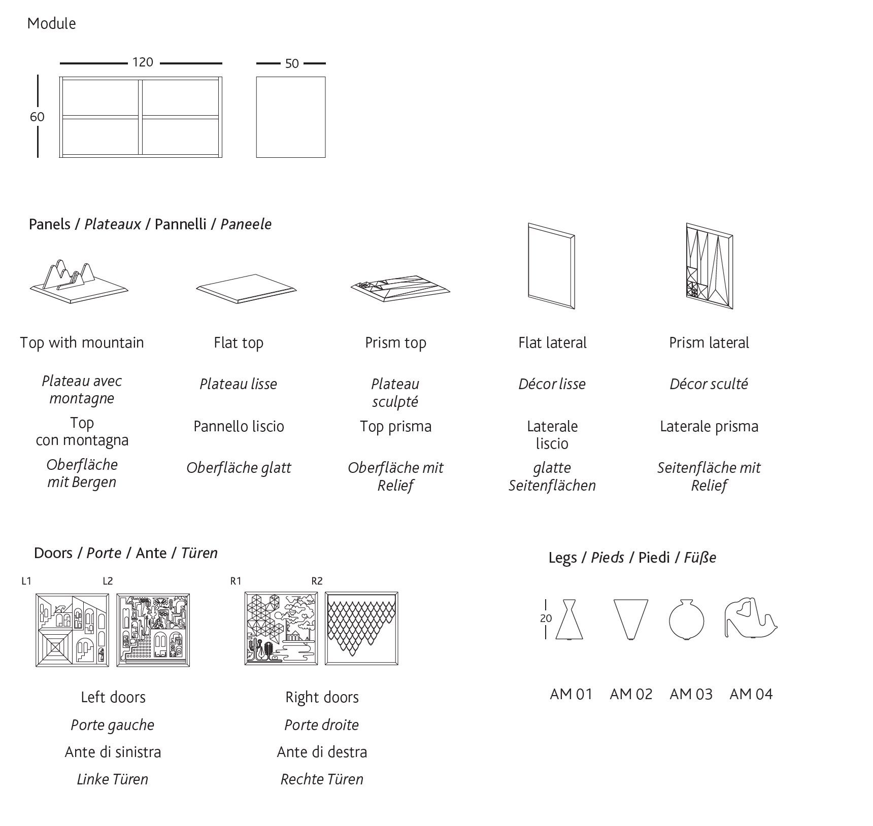 Шкаф из МДФ с распашными дверями BD Barcelona TOUT VA BIEN ARCH-00070517 - Вид №12