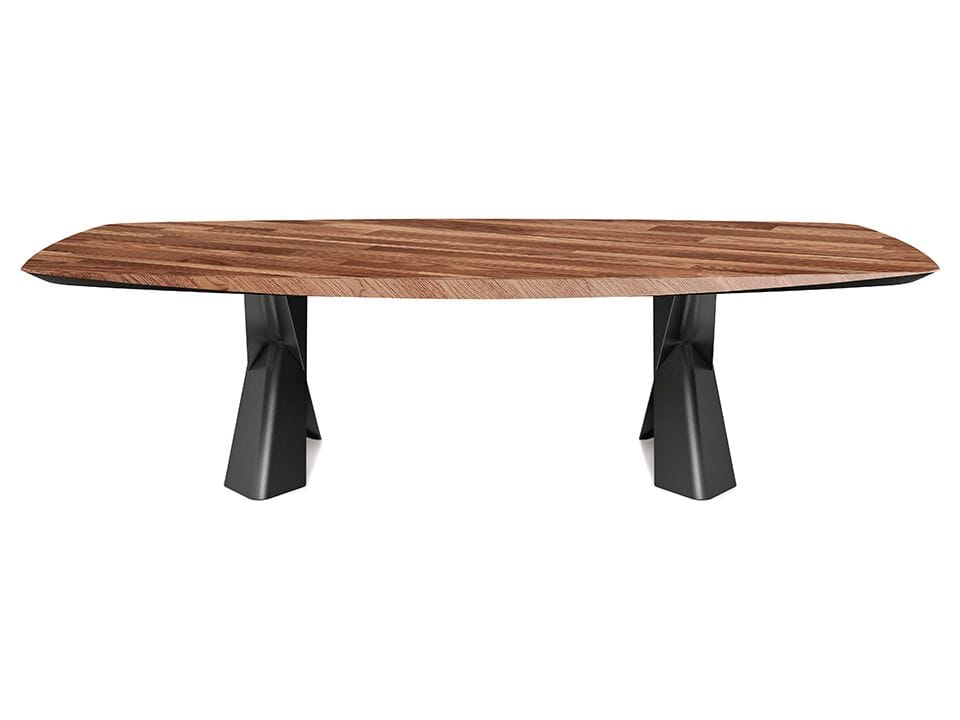 Стальной и деревянный бочковый стол Cattelan italia MAD MAX WOOD ARCH-00129890