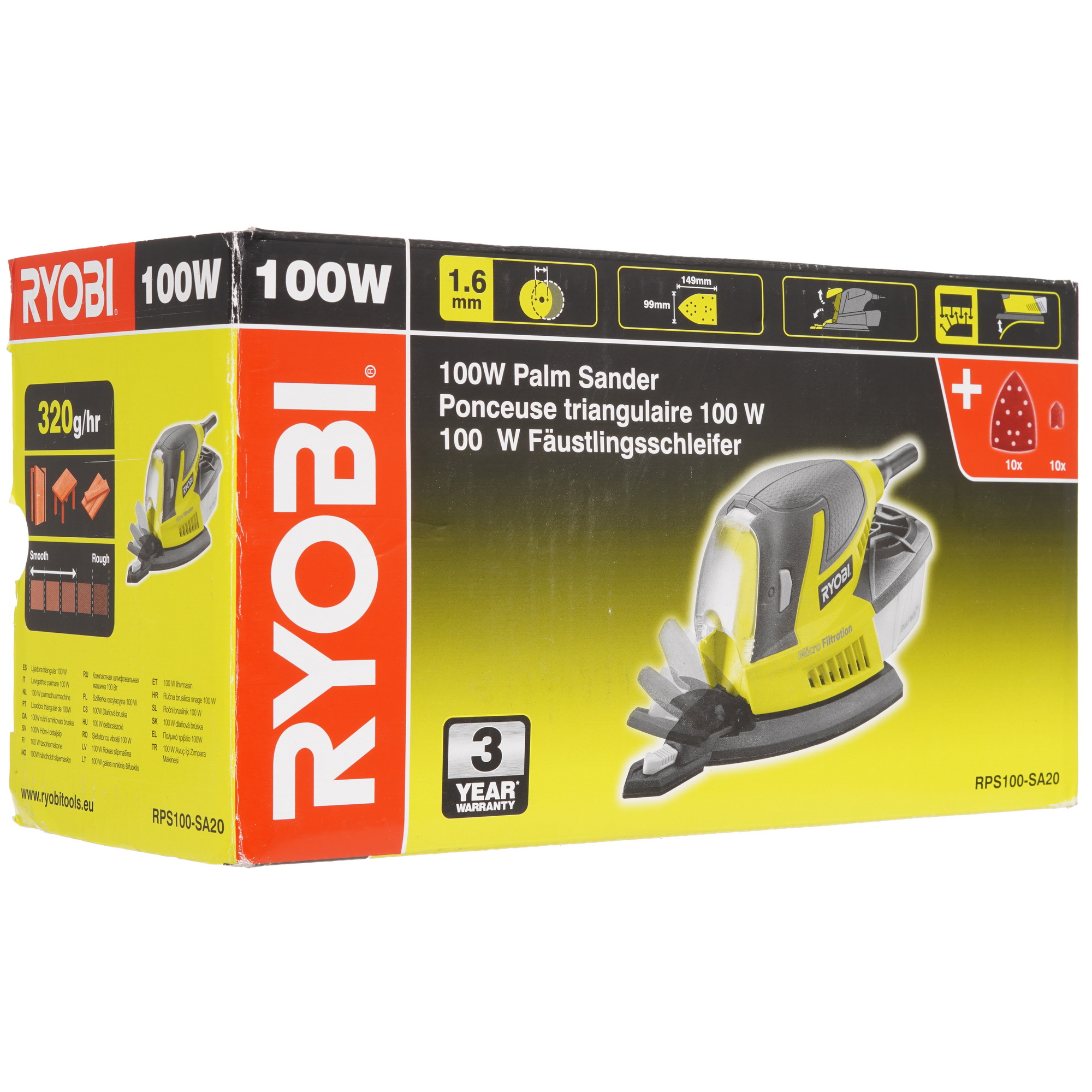 Виброшлифовальная машина Ryobi  RPS100-SA20 5481146 STDN-0052611 - Вид №9