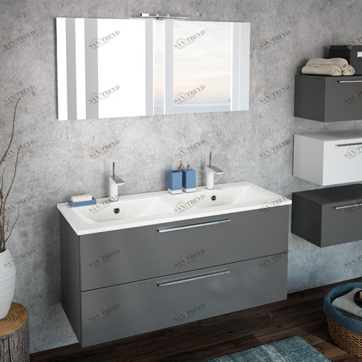 Комплект мебели для ванной KIM561202B (серый) Ambiance Bain Akido Collection KIM561202BСЕРЫЙ