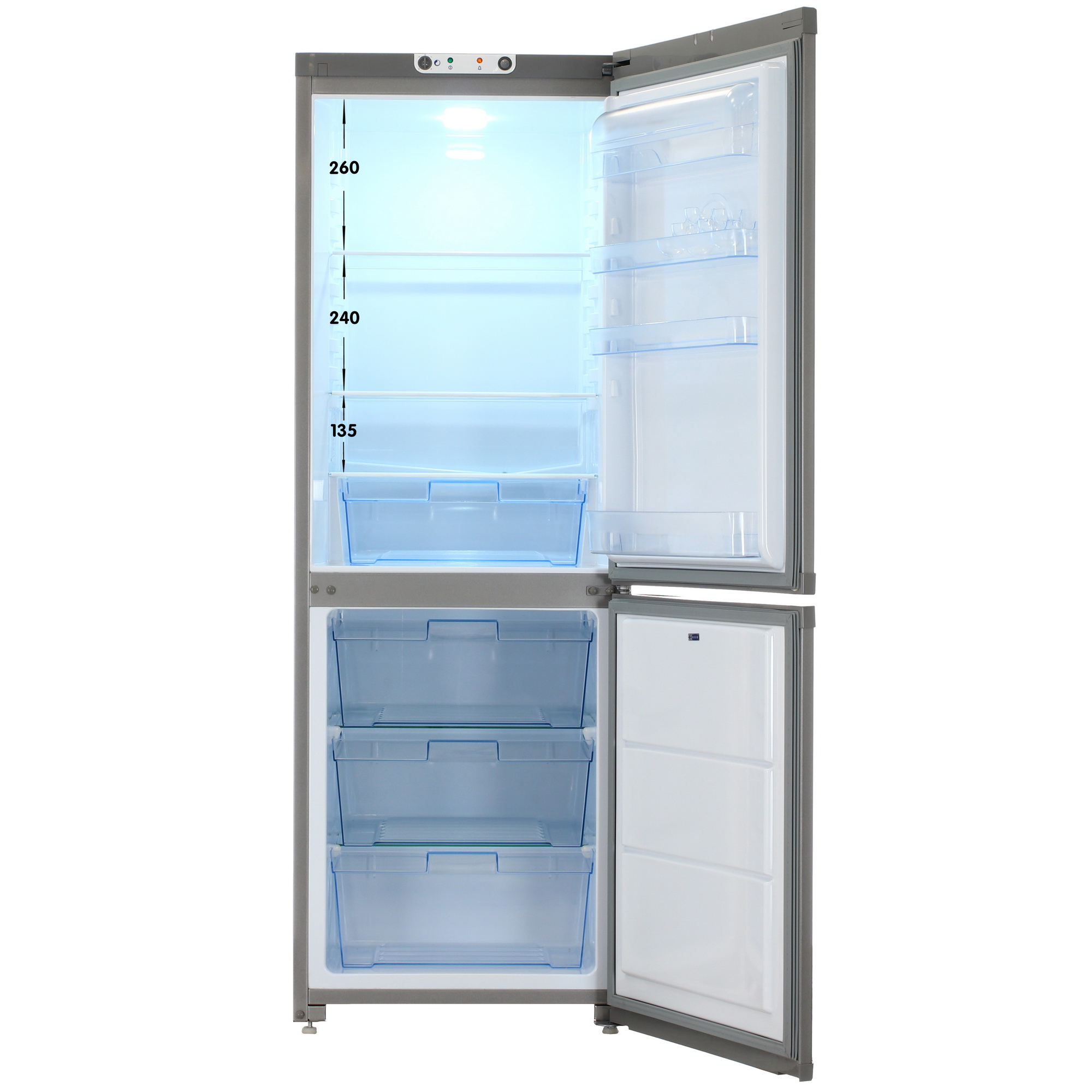 9978171 Холодильник с морозильником   ОРСК 173 MI серебристый STDN-0094797 - Вид №1