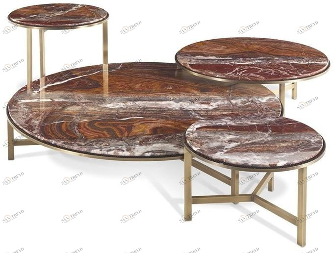 Gianfranco Ferré Home Круглый журнальный столик из мрамора sun-id-1471403