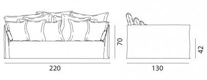 Gervasoni 3-х местный диван со съемным чехлом Ghost sun-id-1365107 - Вид №9