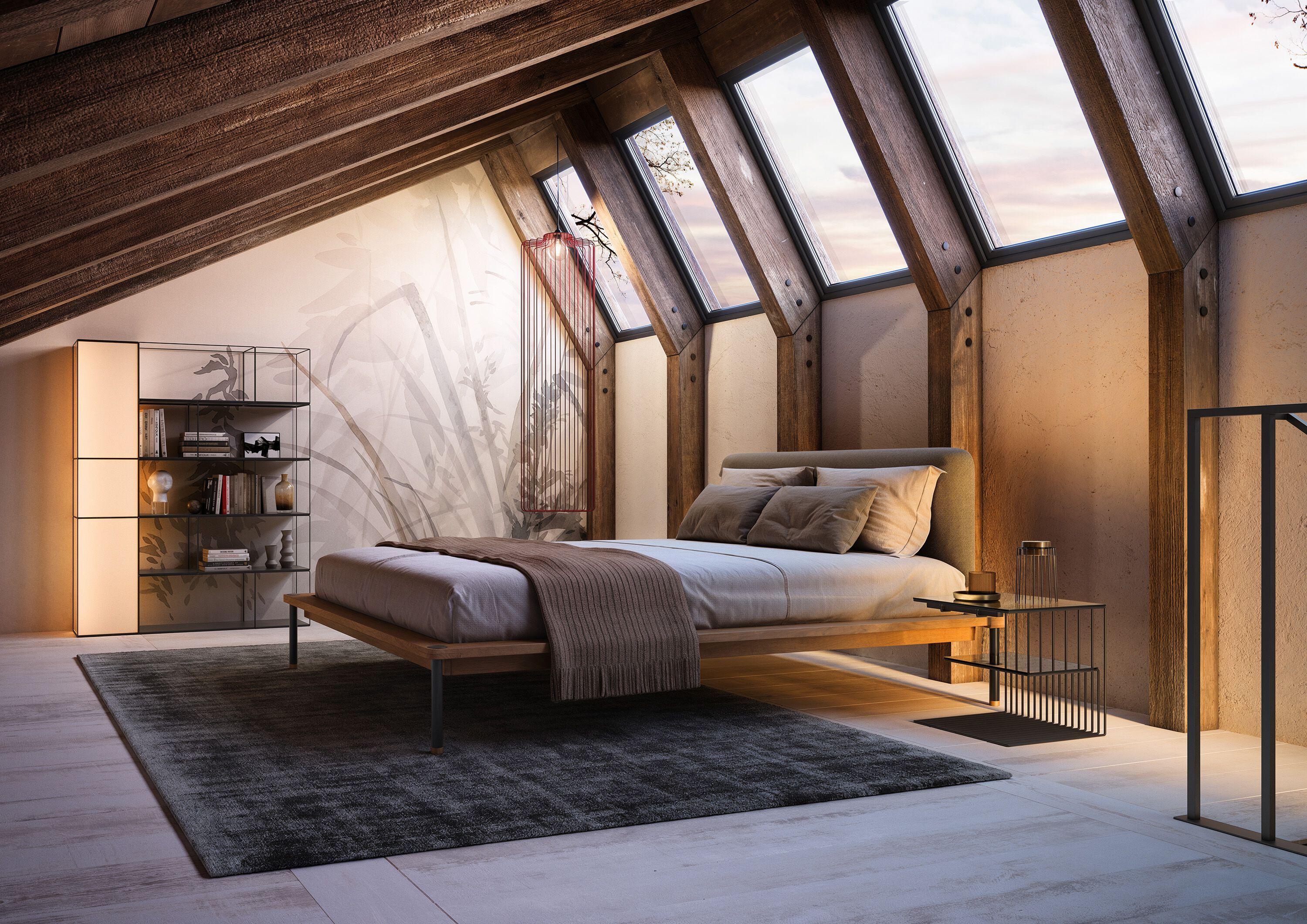 Книжный шкаф из железного прута Pipedesign Qubo ARCH-00076708 - Вид №4