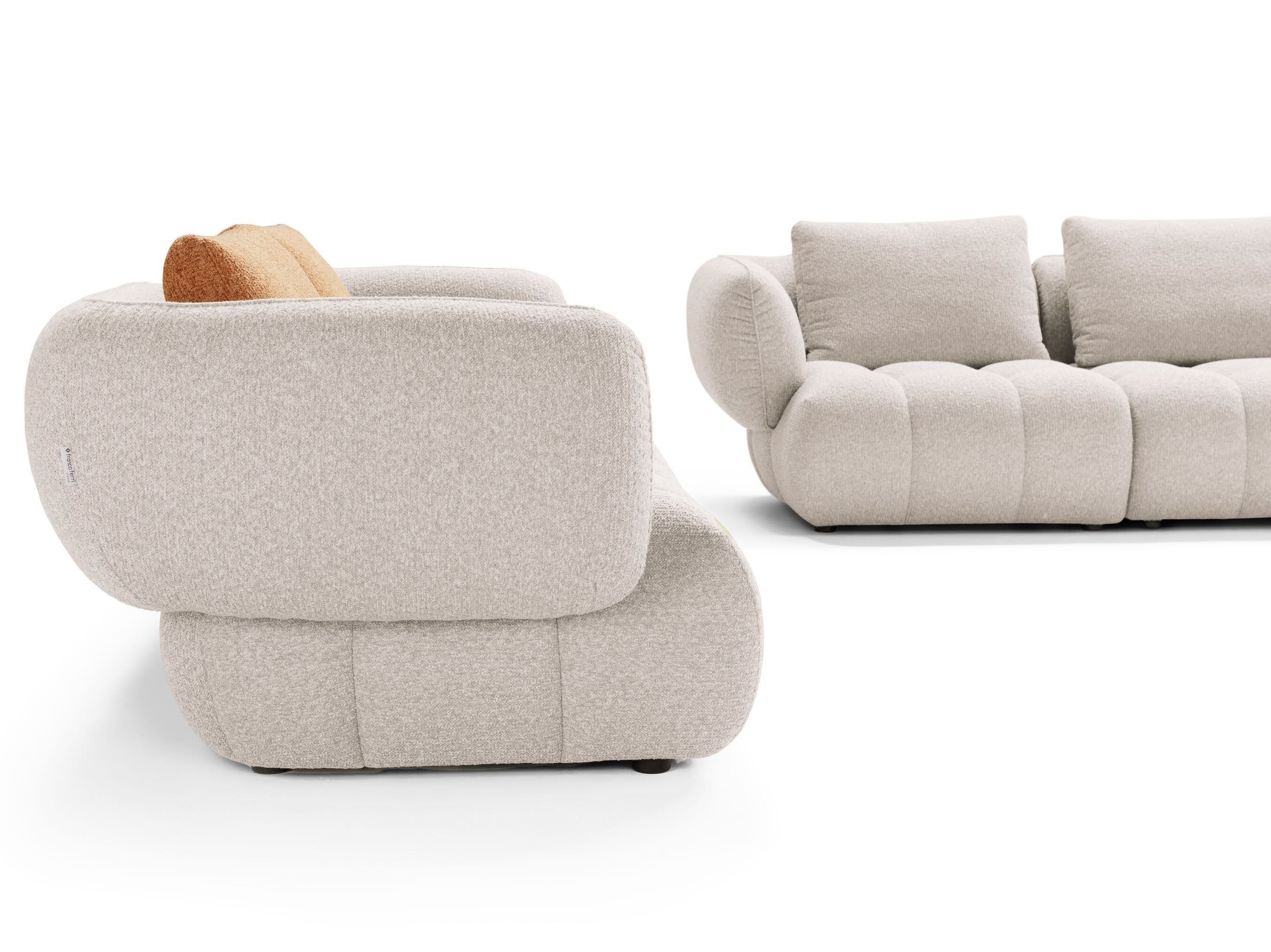 2-местный тканевый линейный диван Sofanella море ARCH-00053853 - Вид №3