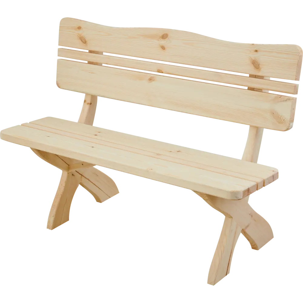 Скамья со спинкой сосна 1500x330x460 мм натуральная Santreyd STLM-2069322