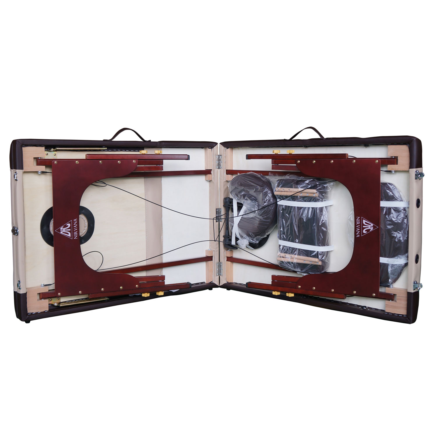 Массажный стол nirvana relax pro бежевый с коричневым DFC sun-id-2068997 - Вид №1