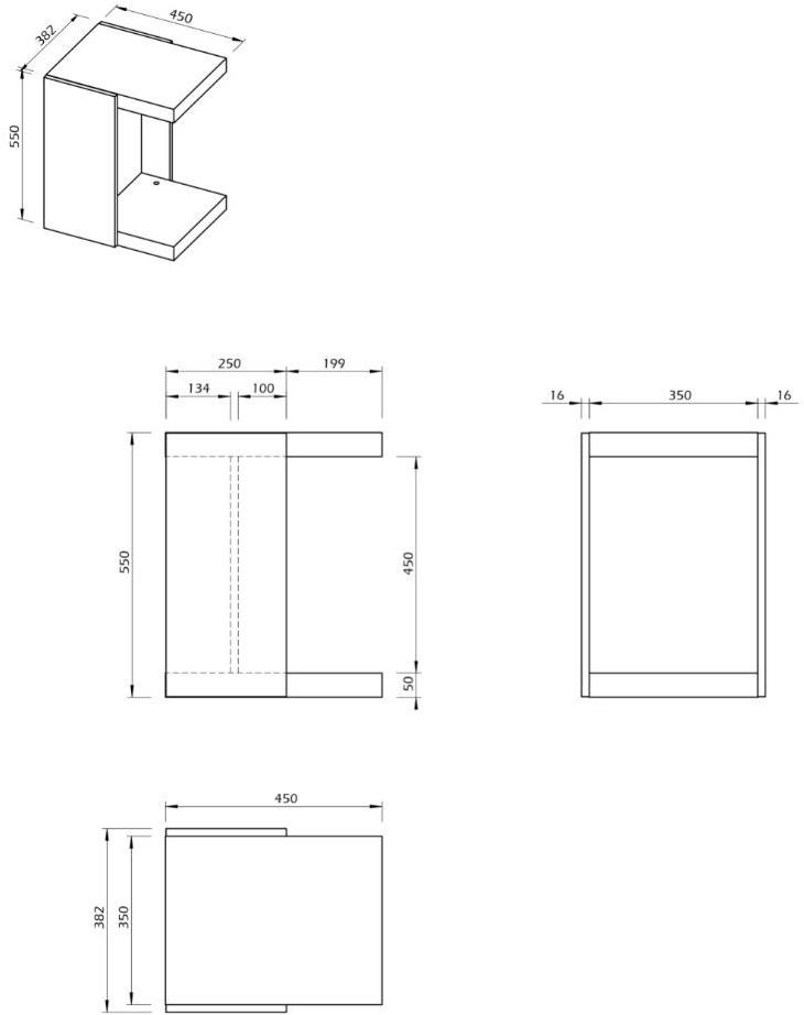 TemaHome Журнальный столик с журнальной стойкой sun-id-1440767 - Вид №8