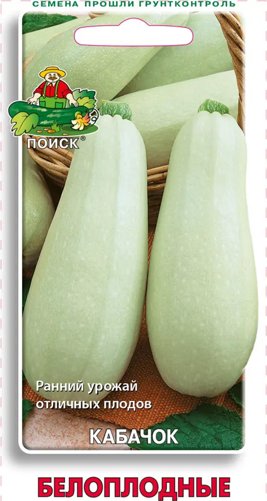 Семена кабачка «Белоплодные» от ПОИСК - ранний урожайный сорт 83227466
