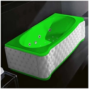 Ванна Gruppo treesse New Classic Young ATC-V674Q-DX-KB-S салатовая с гидромассажем аэромассажем и дезинфекцией прямоугольная правая белая кожа