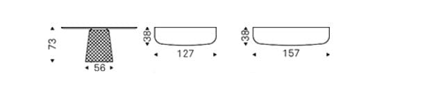 Керамическая консоль полумесяца Cattelan italia Atrium ARCH-00083011 - Вид №4